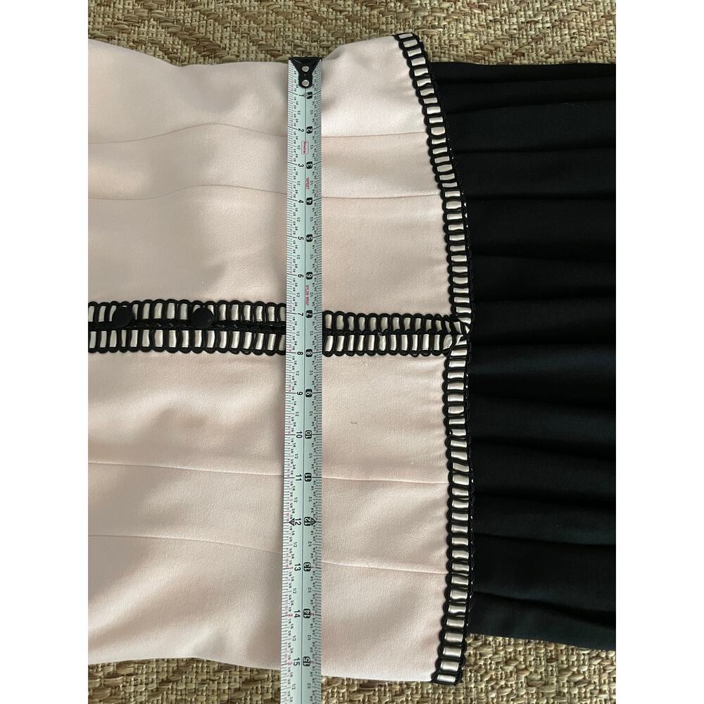 VTG Karin Stevens Pink and Black Maxi dress with Faux Jacket top SZ 6 - Picture 6 of 10